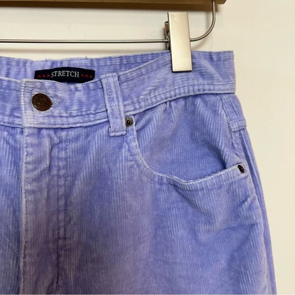 Vintage 90s Bill Blass Purple Lavender Corduroy Pants High Rise Straight Leg 8P - Picture 5 of 7